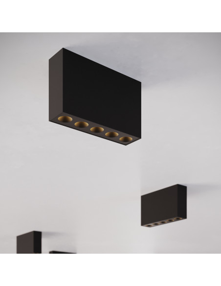 Plafon SOLE czarny LED