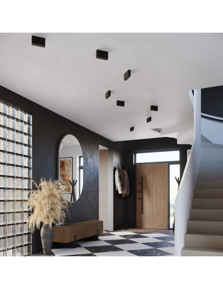 Plafon SOLE czarny LED