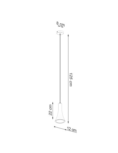 Lampa wisząca REA 1 beton