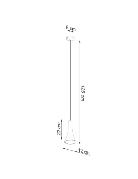 Lampa wisząca REA 1 beton