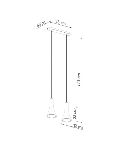 Lampa wisząca REA 2 beton