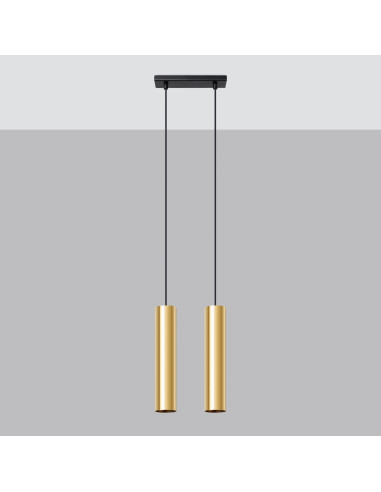 Lampa Wisząca LAGOS 2 złoty połysk