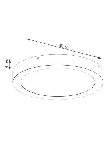Plafon ONYX 40 biały LED 3000K