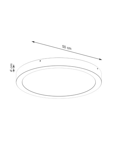 Plafon ONYX 50 czarny LED 3000K