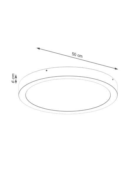 Plafon ONYX 50 czarny LED 3000K