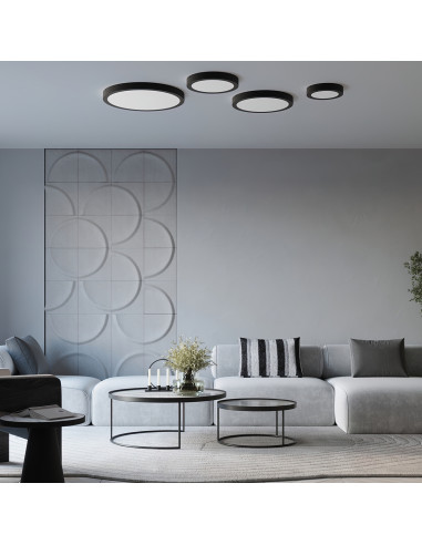 Plafon ONYX 50 czarny LED 3000K