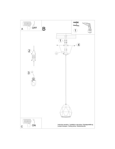 Lampa wisząca ceramiczna MINT