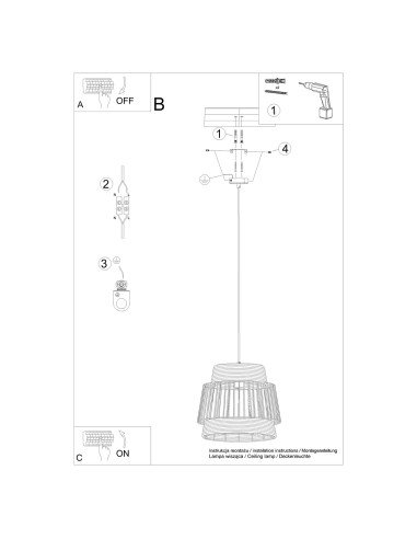 Lampa wisząca BRILO