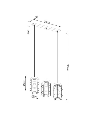 Lampa wisząca GOTTO 3L