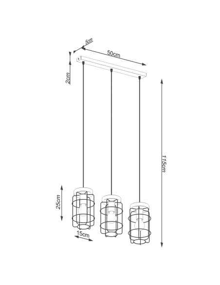 Lampa wisząca GOTTO 3L