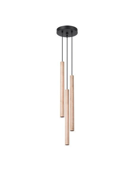 Lampa wisząca PASTELO 3P drewno