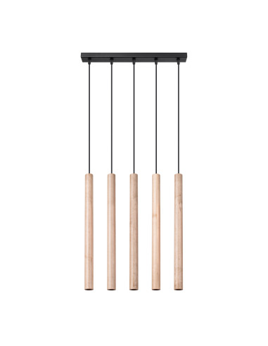 Lampa wisząca PASTELO 5L drewno