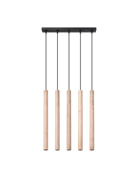Lampa wisząca PASTELO 5L drewno