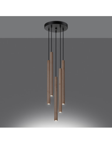 Lampa wisząca PASTELO 5P drewno