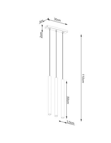 Lampa wisząca PASTELO 3L beton