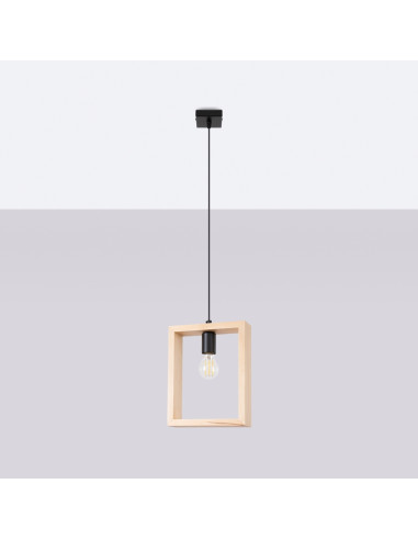 Lampa wisząca ARIES naturalne drewno