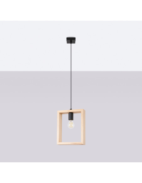 Lampa wisząca ARIES naturalne drewno