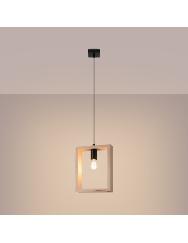 Lampa wisząca ARIES naturalne drewno
