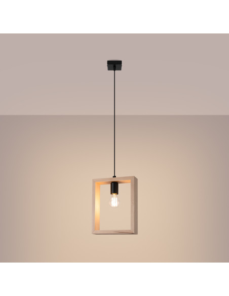 Lampa wisząca ARIES naturalne drewno