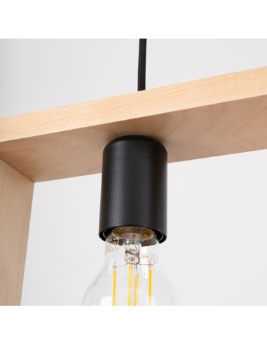 Lampa wisząca ARIES naturalne drewno