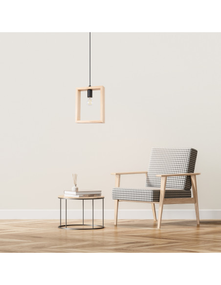 Lampa wisząca ARIES naturalne drewno