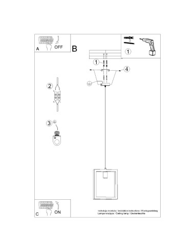 Lampa wisząca ARIES wenge