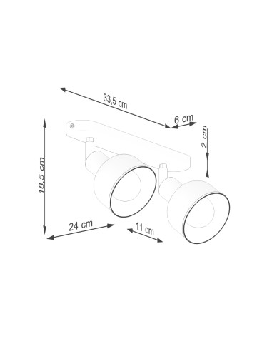 Plafon ELBA 2 czarny