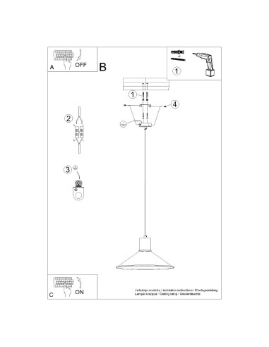 Lampa wisząca JAGA biała