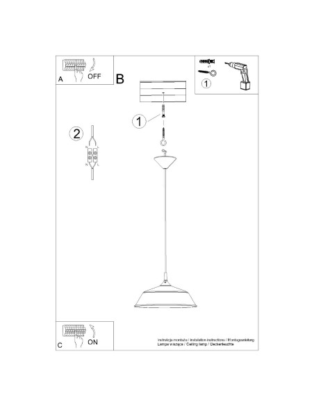 Lampa wisząca FRIKA biała