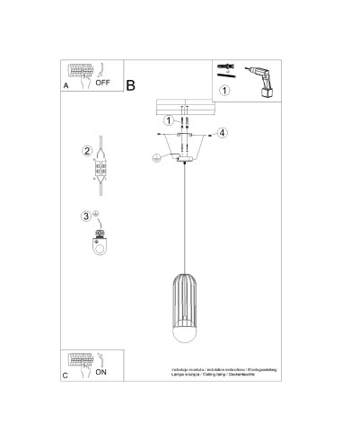 Lampa wisząca BRINA 1 czarna
