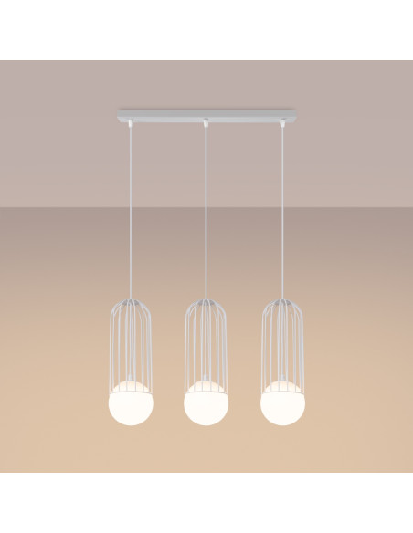 Lampa wisząca BRINA 3L biała