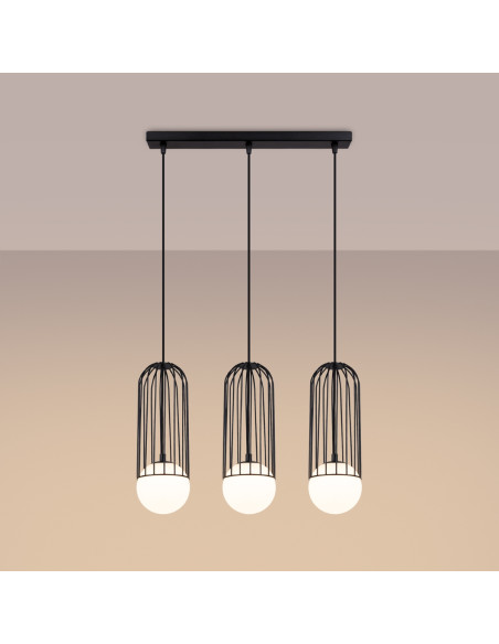 Lampa wisząca BRINA 3L czarna