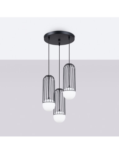 Lampa wisząca BRINA 3P czarna