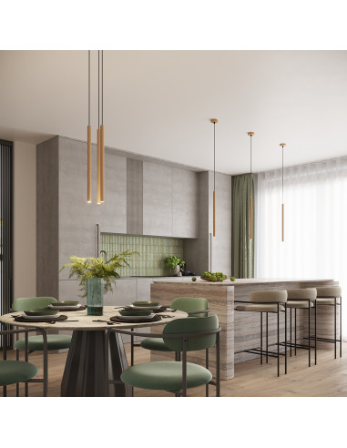 Lampa wisząca ARCHE 3P złota