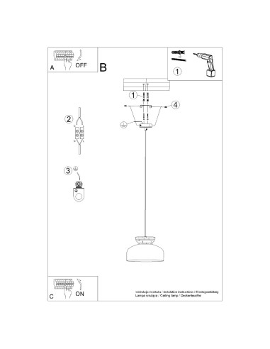 Lampa wisząca MARION czarna