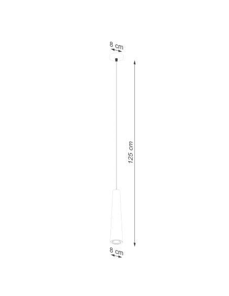 Lampa wisząca ELECTRA czarna beton