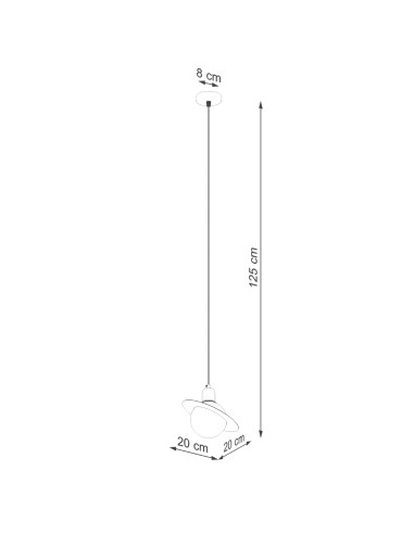 Lampa wisząca HYPERION 1 biały