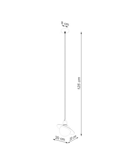 Lampa wisząca HYPERION 1 biały