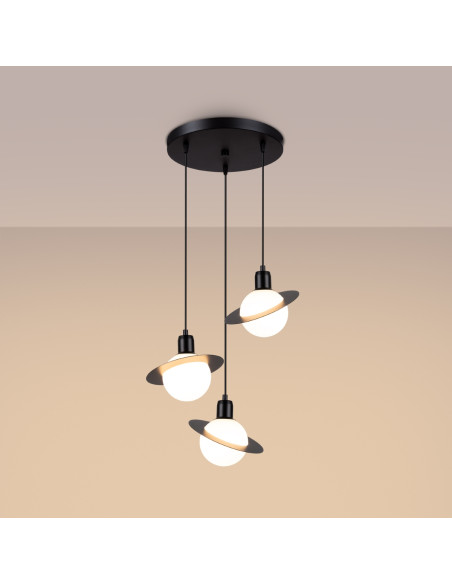 Lampa wisząca HYPERION 3P czarny
