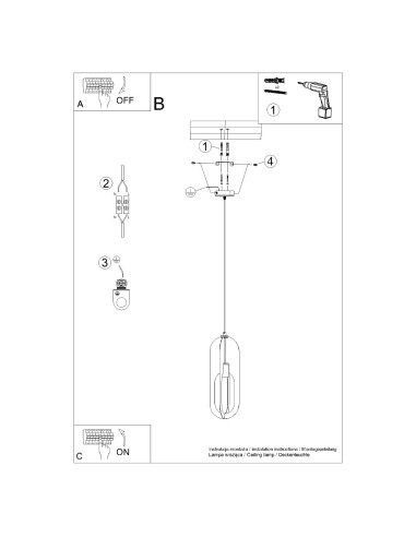 Lampa wisząca NICUS 1 biała