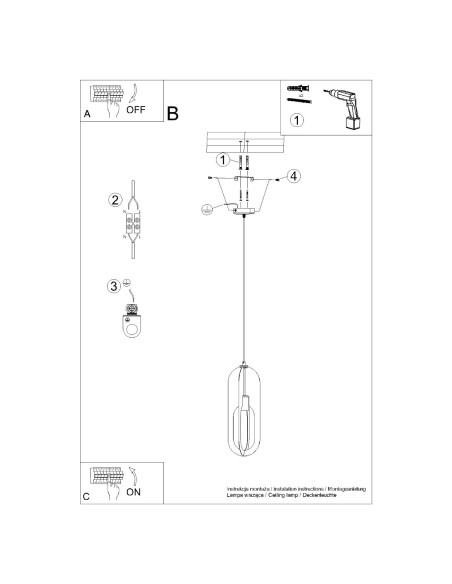Lampa wisząca NICUS 1 biała