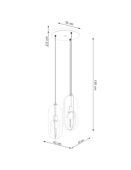 Lampa wisząca NICUS 3P biała