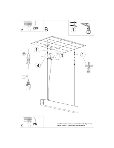 Lampa wisząca SPARK złota