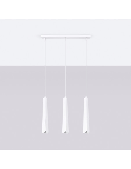 Lampa wisząca PRYSM 3L biała