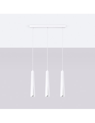 Lampa wisząca PRYSM 3L biała