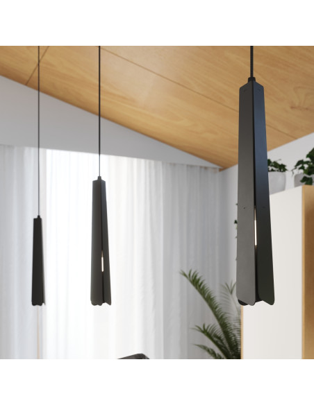 Lampa wisząca PRYSM 3P czarna