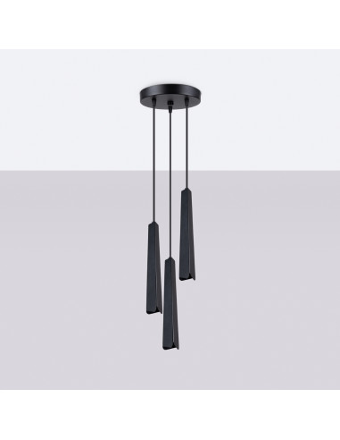 Lampa wisząca PRYSM 3P czarna