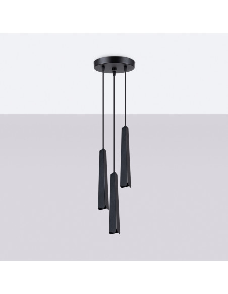 Lampa wisząca PRYSM 3P czarna