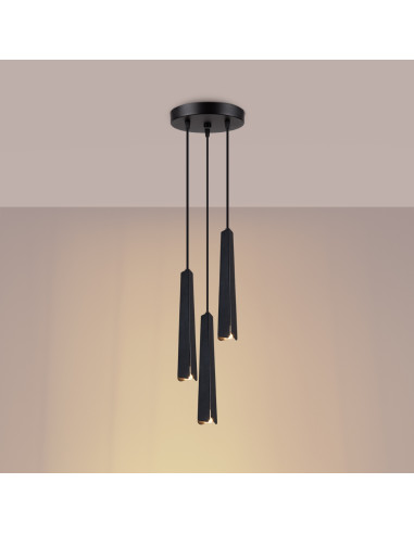 Lampa wisząca PRYSM 3P czarna