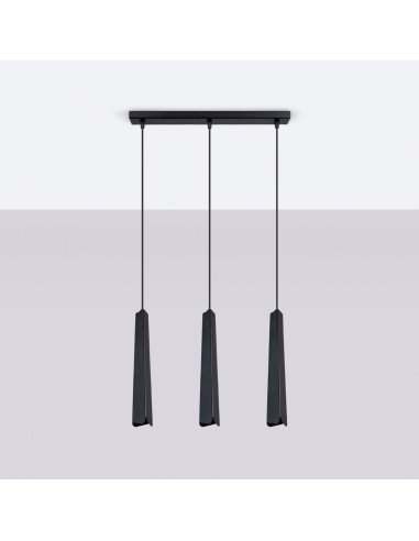 Lampa wisząca PRYSM 3L czarna